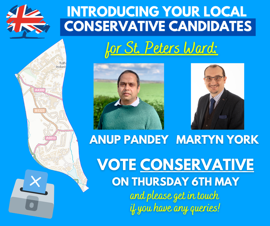 st peters ward kettering town council conservative election anup pandey martyn york