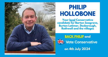 Philip Hollobone, Conservative candidate for Kettering constituency